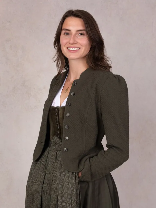 heimatgl-ck-blazer-charlotte-trachtenjanker-olivgr-n-puff-rmel image 1