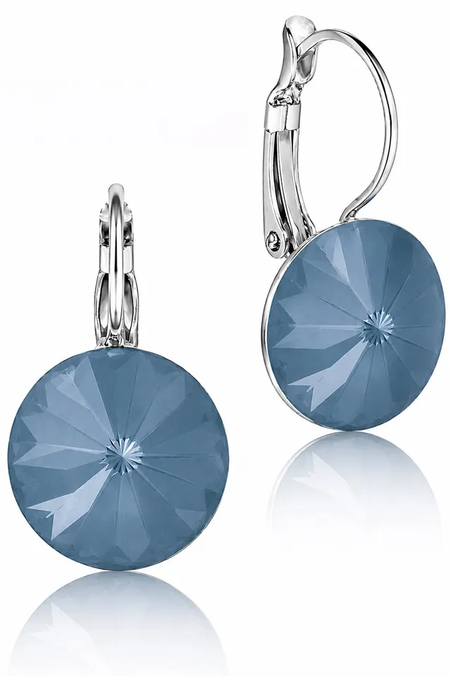 luisia-rivoli-ohrringe-12-mm-mit-kristallen-von-swarovski-matt-denim image 1