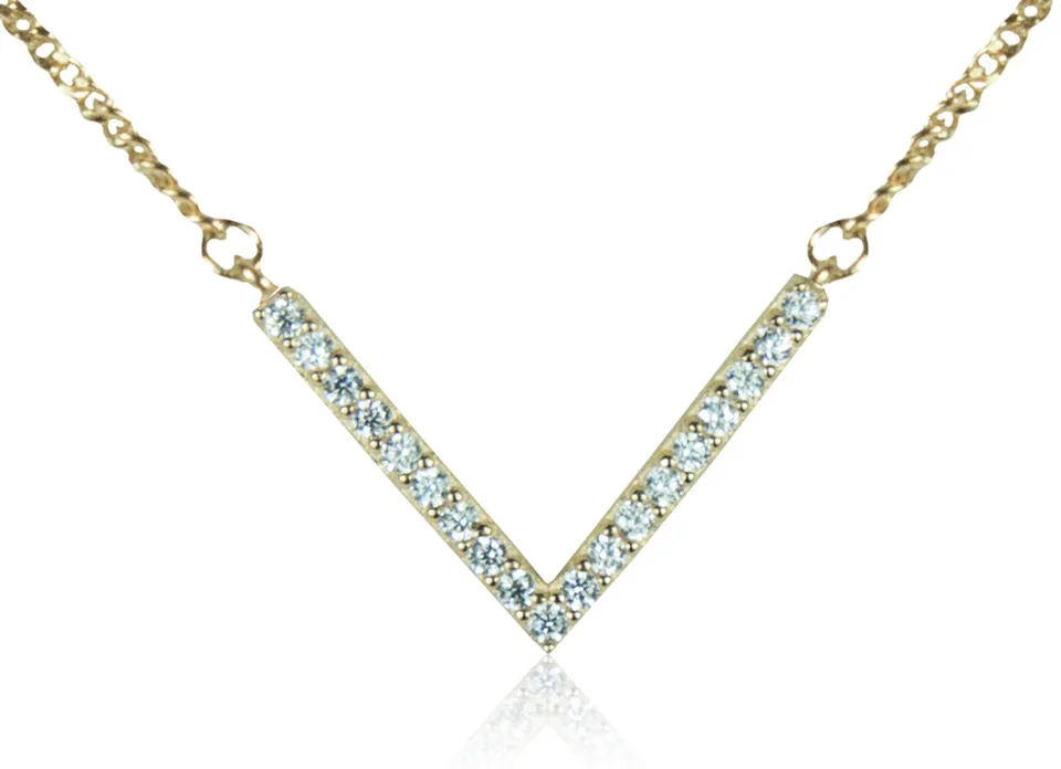 luisia-damen-pfeil-halskette-v-vergoldet-925-silber-mit-zirkonia image 1
