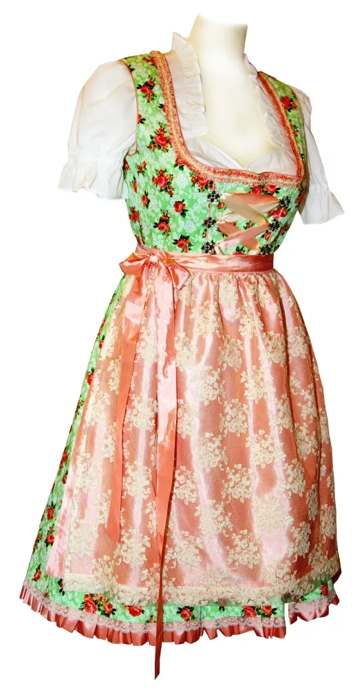 trachten-benkert-kimberli-dirndl-mint-apricot image 1