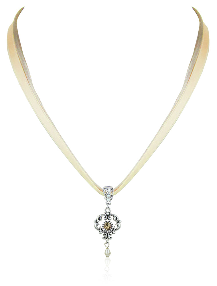 trachtenland-luisia-halskette-malou-ornament-anh-nger-premium-kristall-sand image 2