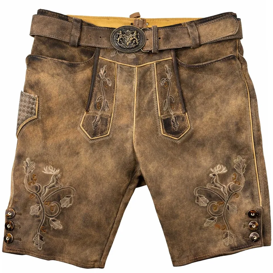 trachtenland-maddox-kurze-lederhose-bercher-mit-g-rtel-camel image 1