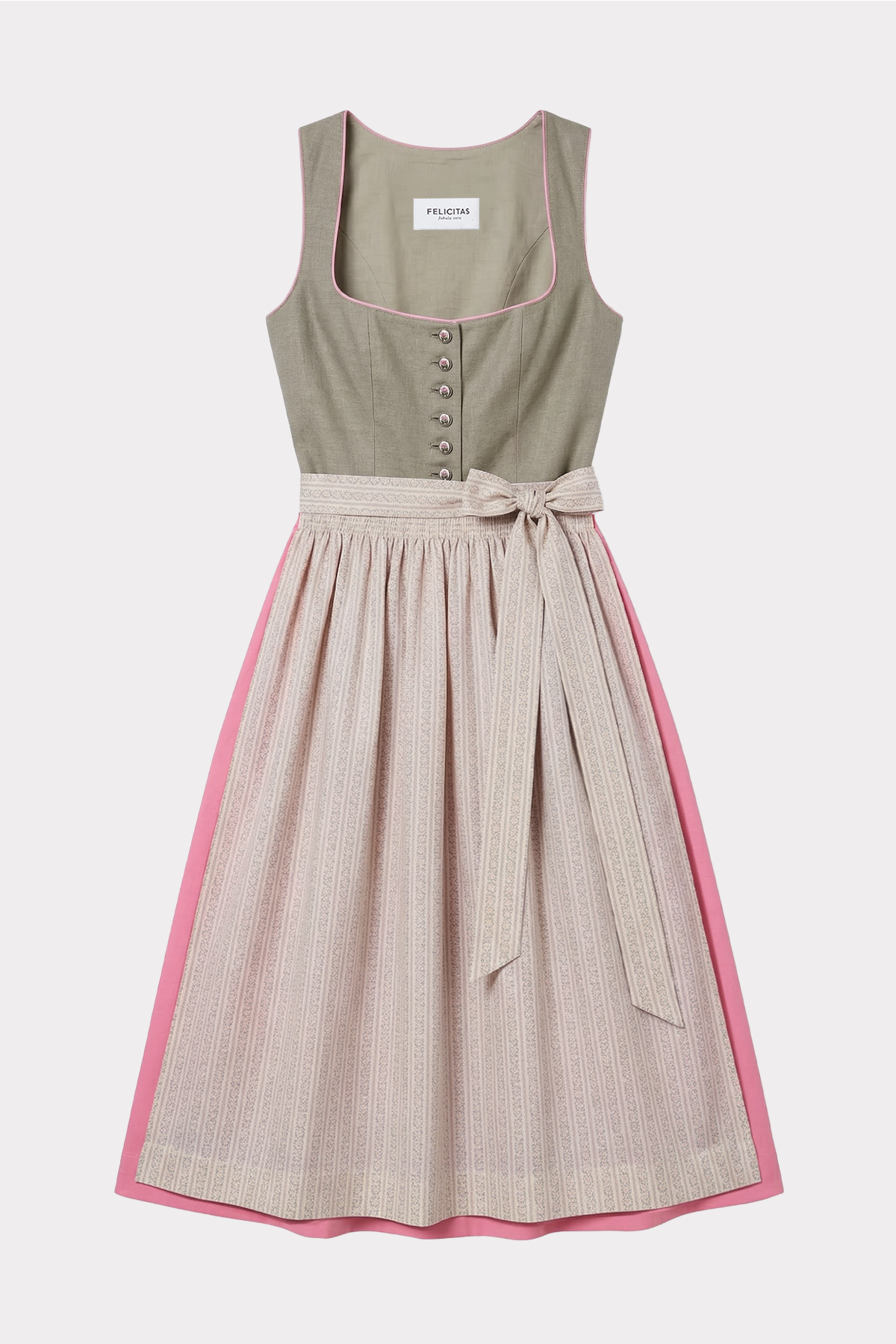 felicitas-damen-dirndl-dala-oliv-rosa-mit-sch-rze image 1