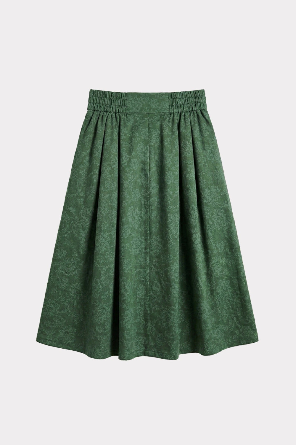 felicitas-rosa-damen-rock-knielang-falten-gummibund image 2
