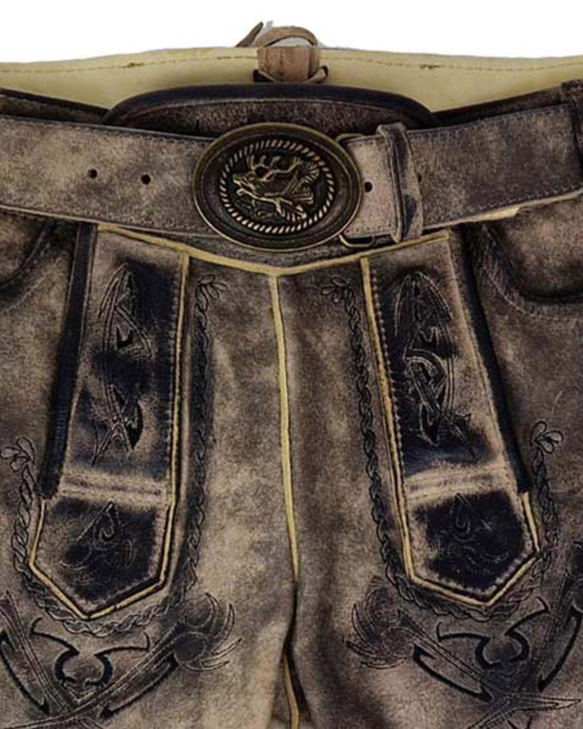 maddox-kurze-lederhose-urgsee-marmor-mit-hirschstickerei image 3
