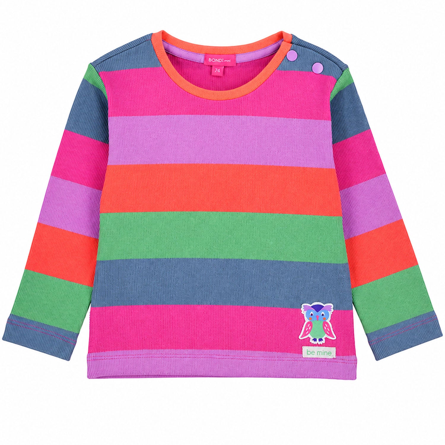 trachtenland-bondi-m-dchen-langarmshirt-be-mine-86966-stripe-pink-apricot image 1