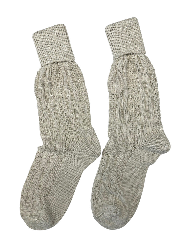 trachtenland-trachten-umschlagsocken-mit-b-ndchen-zopfmuster-natur image 2