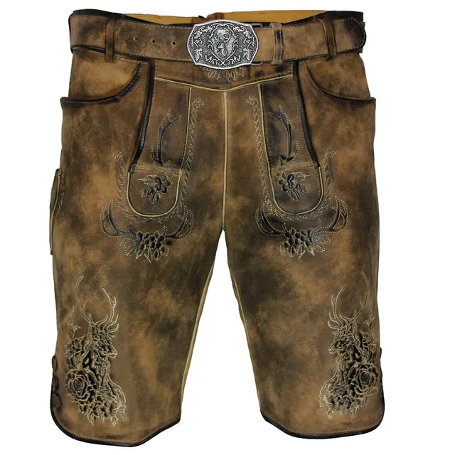 maddox-kurze-herren-lederhose-brienz-mit-g-rtel-nappato-camel image 1