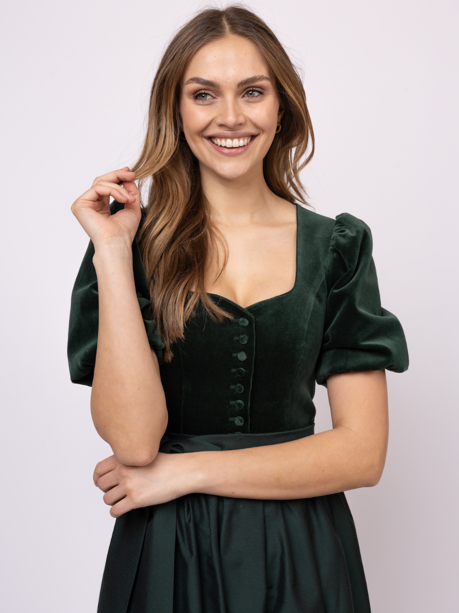 heimatgl-ck-dirndl-daisy-rmeldirndl-samtmieder-tannengr-n image 4