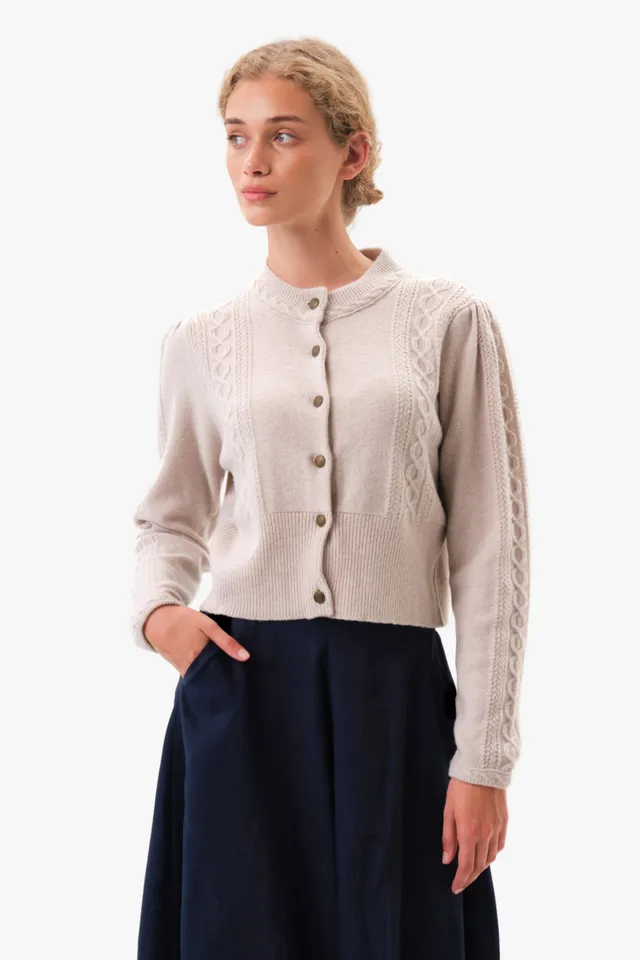 felicitas-coralie-damen-strickcardigan-woll-kaschmir-rundhals image 1