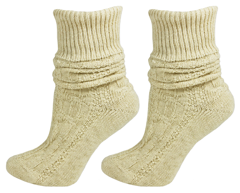 trachtenland-kurze-trachtensocken-mit-zopfmuster-natur image 2