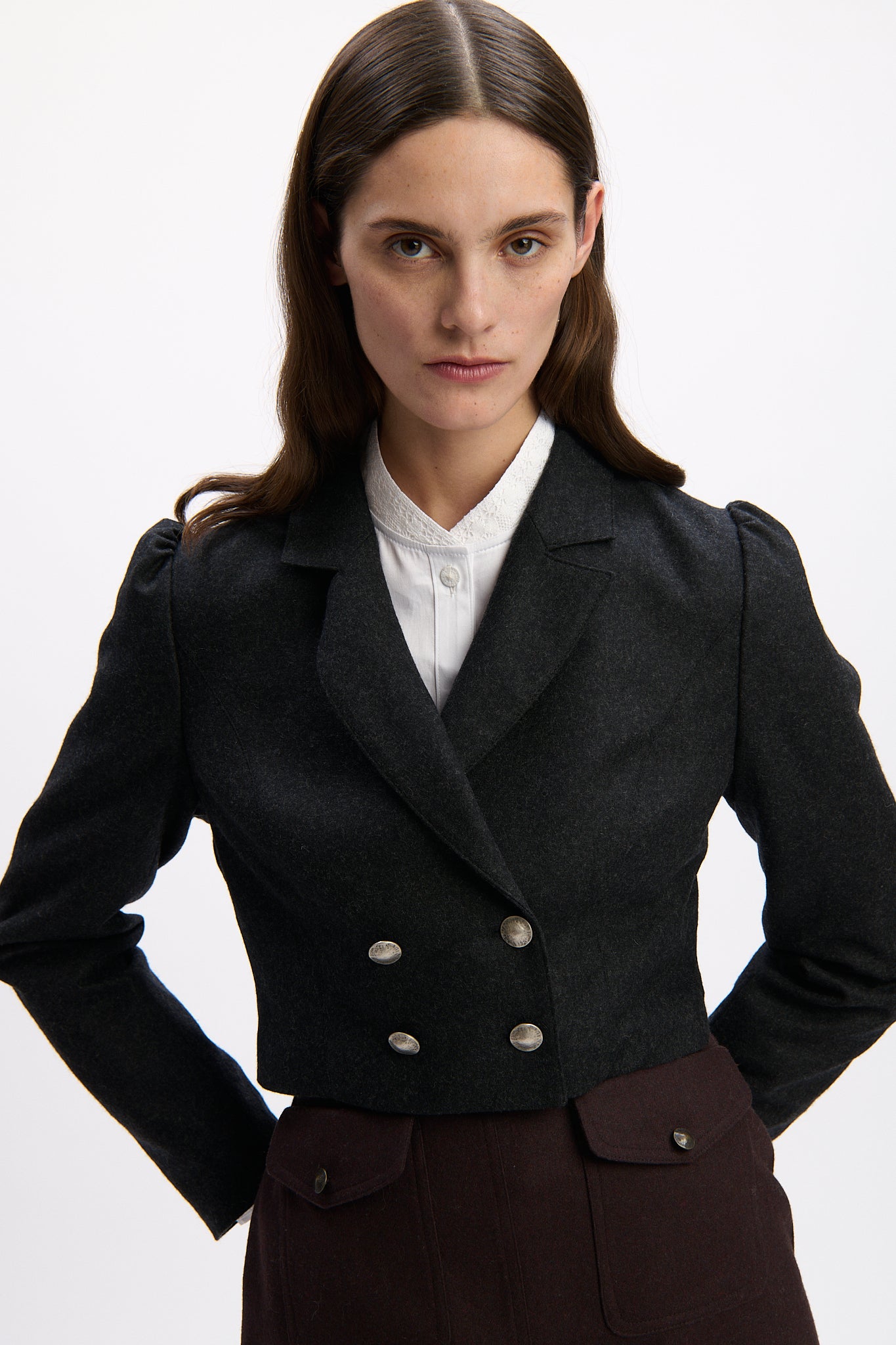 felicitas-jacke-jule-damen-wollmix-jacke-kurz-doppelreihig image 1