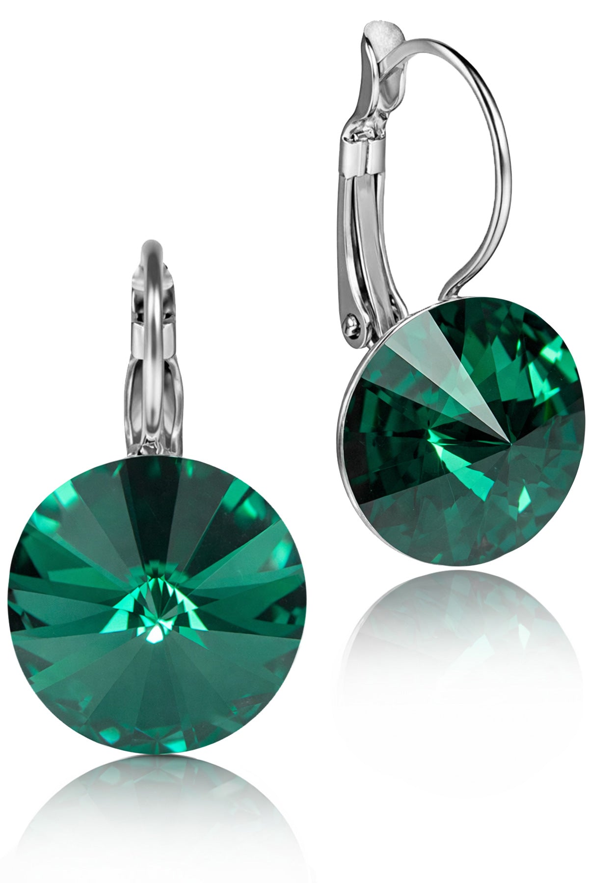 trachtenland-luisia-rivoli-ohrringe-14-mm-emerald-mit-swarovski-kristallen image 1