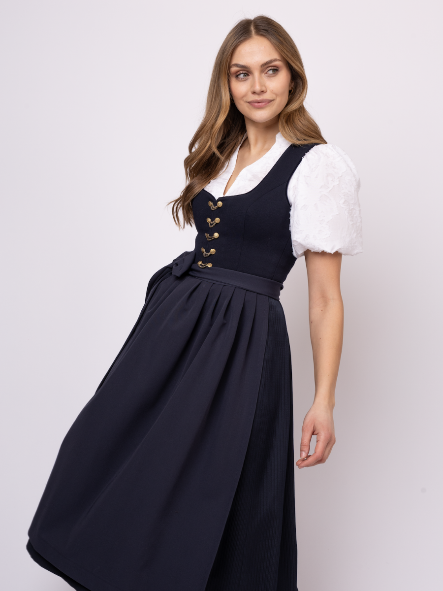 heimatgl-ck-dirndl-leonora-dunkelblau-jacquard-mit-plisseerock image 2