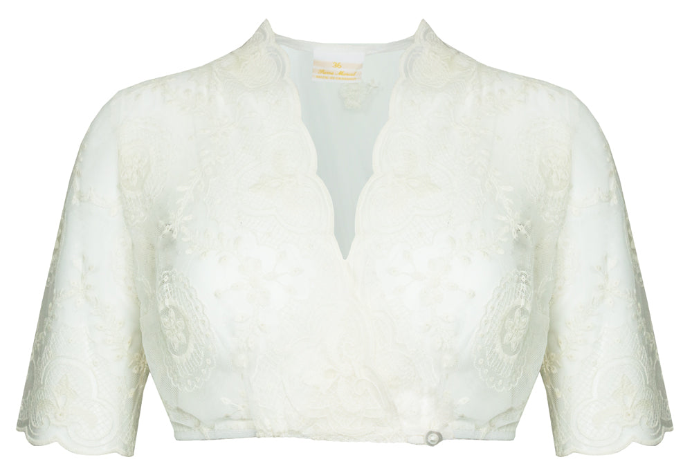 pierre-marcel-dirndlbluse-marie-spitze-v-ausschnitt-creme image 1