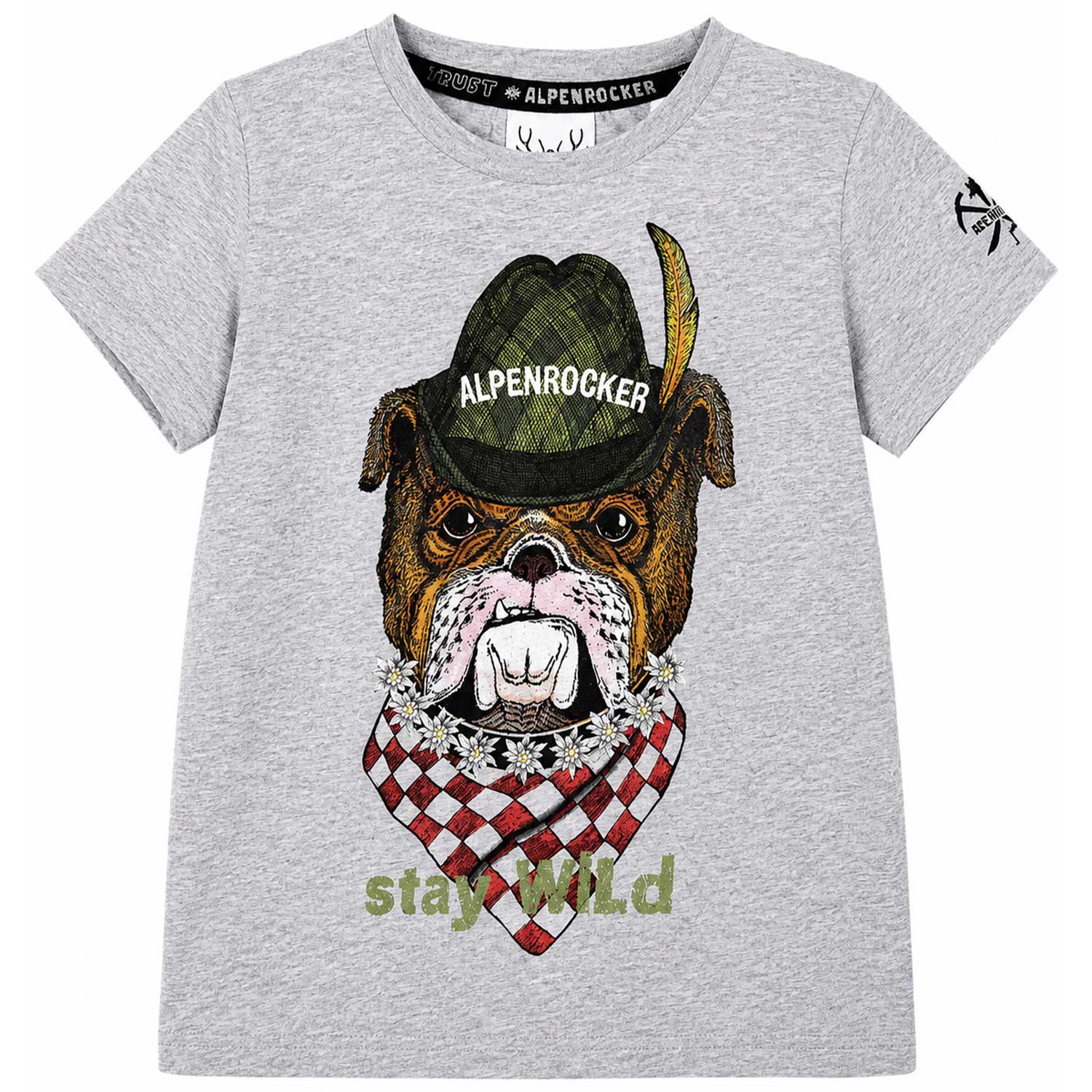 trachtenland-bondi-stay-wild-29908-jungen-t-shirt-grey-melange image 1