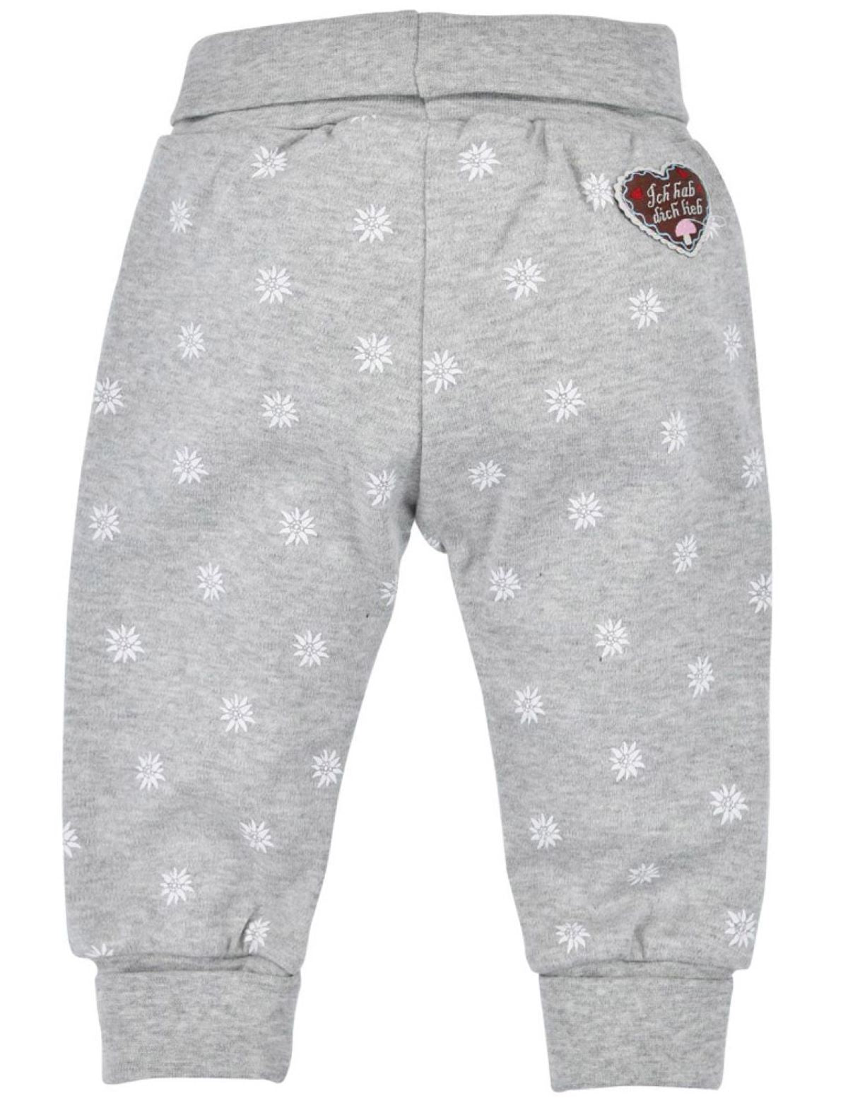 trachtenland-bondi-baby-laufhose-herzilein-86563-grey-melange-jogginghose image 2
