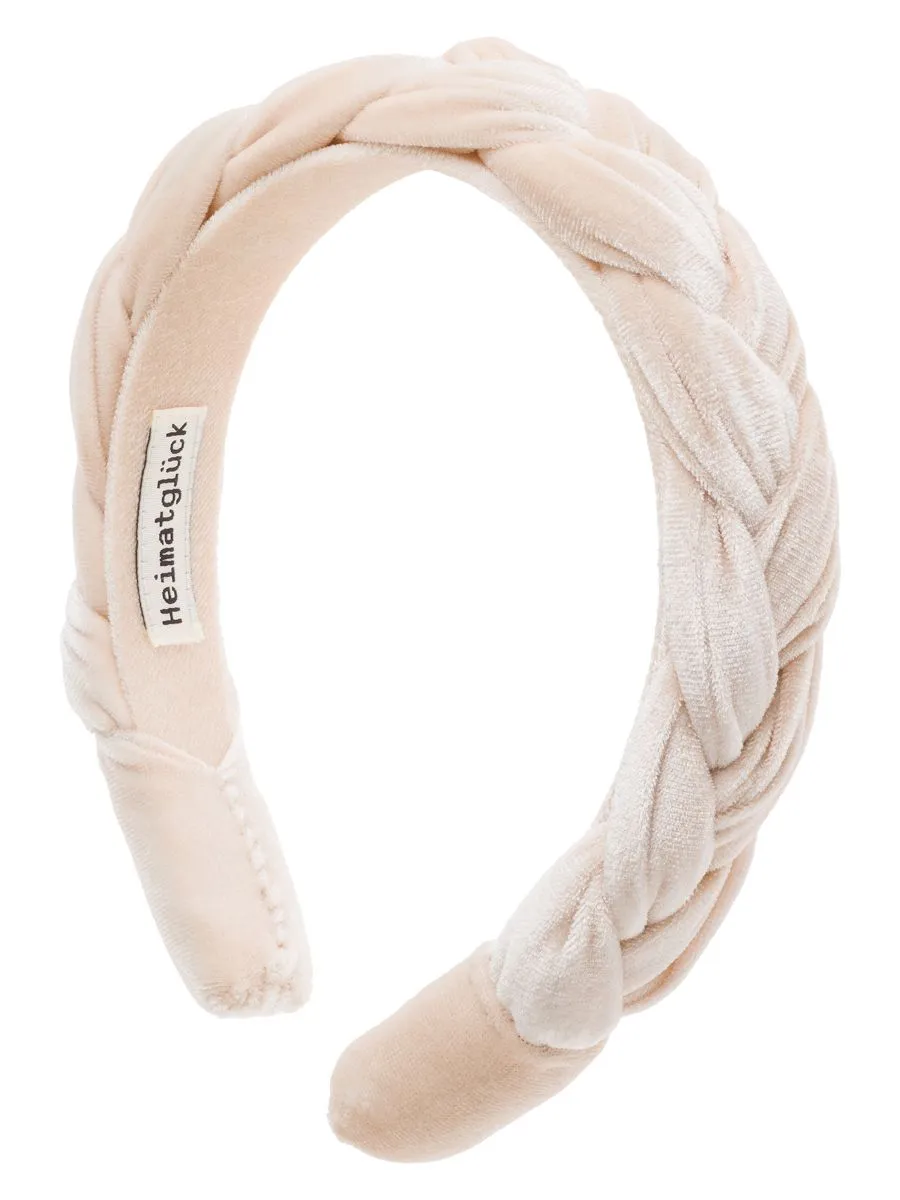 heimatgl-ck-haarreif-geflochten-beige-samt image 1