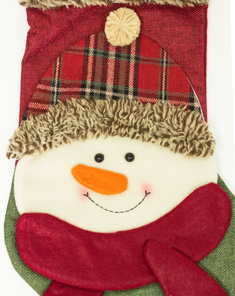 trachtenland-xl-nikolaus-stiefel-weihnachtsstrumpf-45-cm-3d-schneemann-santa image 2
