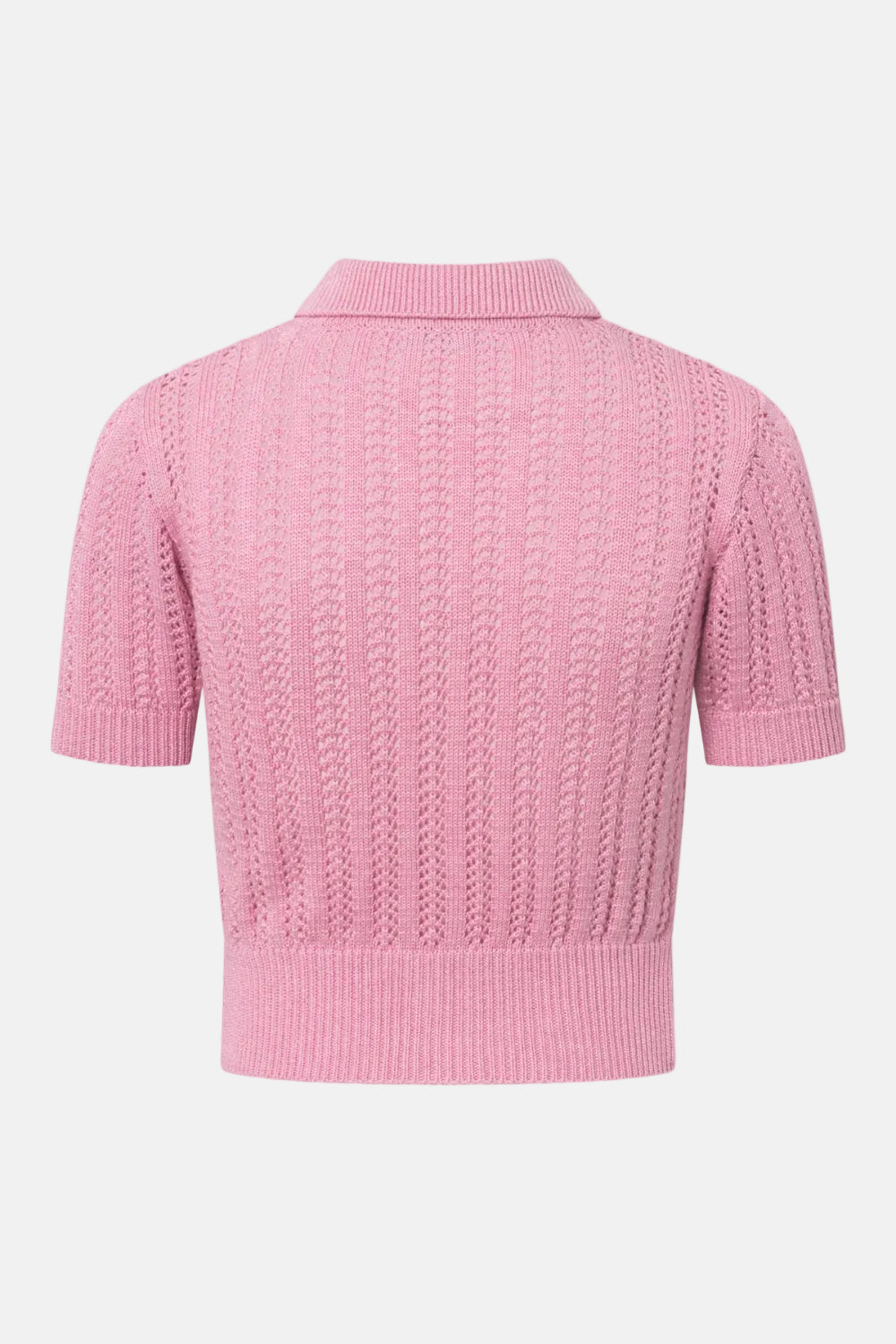 felicitas-damen-strickpullover-peppa-kurzarm-mit-polokragen-und-ajourmuster image 2