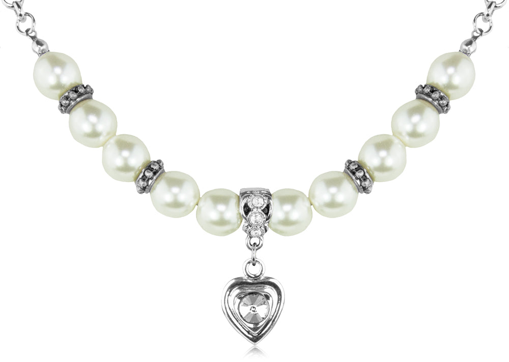 luisia-halbperlenkette-juliana-mit-herzanh-nger-cremewei-silber image 1