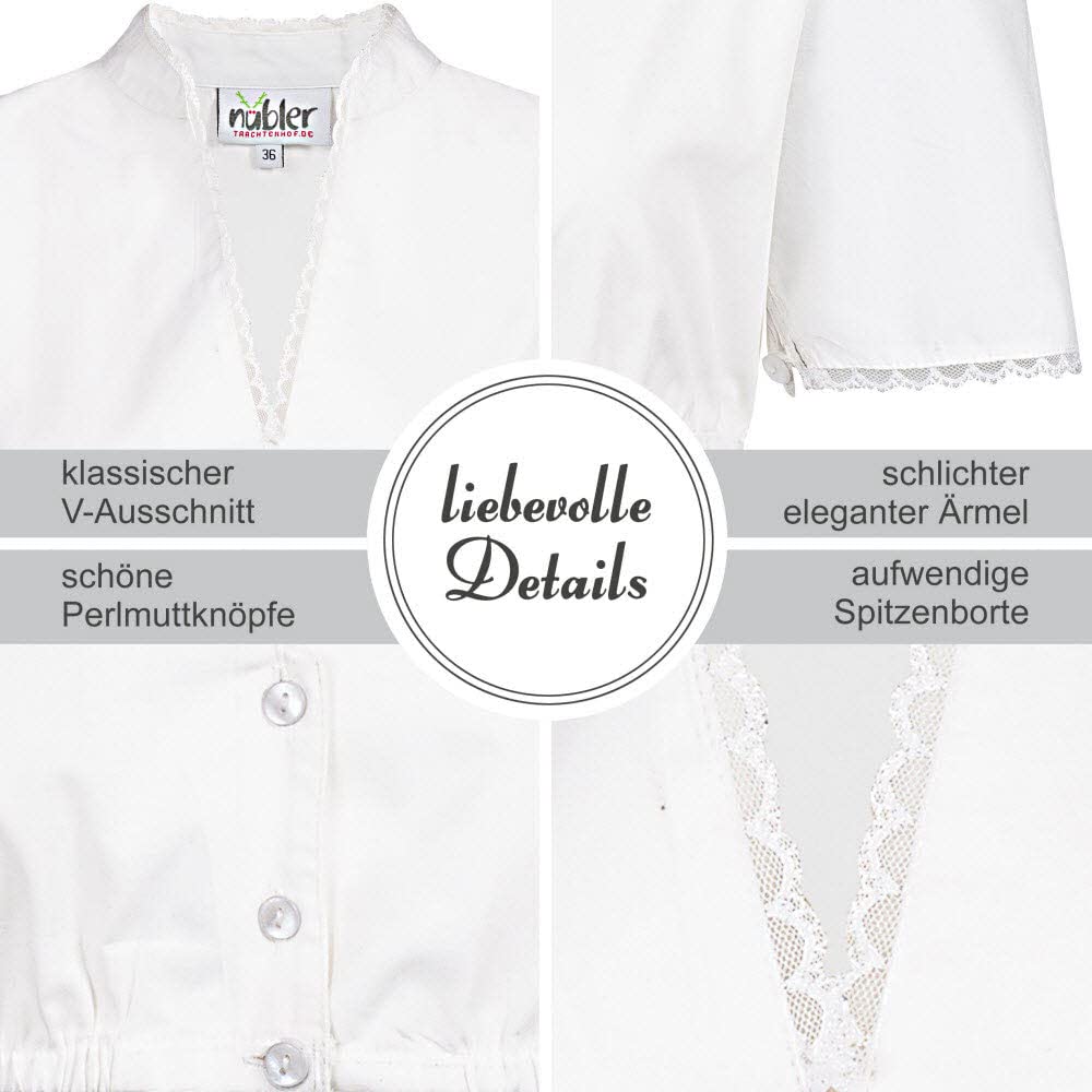 n-bler-dirndlbluse-damen-babsi-wei-kurzarm-r-schen-perlmuttkn-pfe image 3