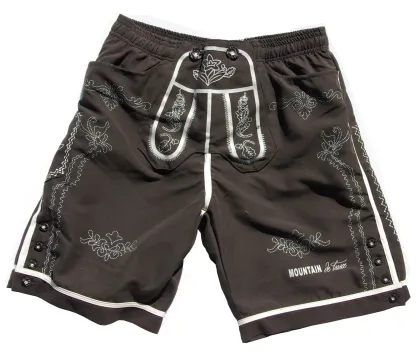 trachten-benkert-badehose-bermuda-dark-brown-polyester image 1