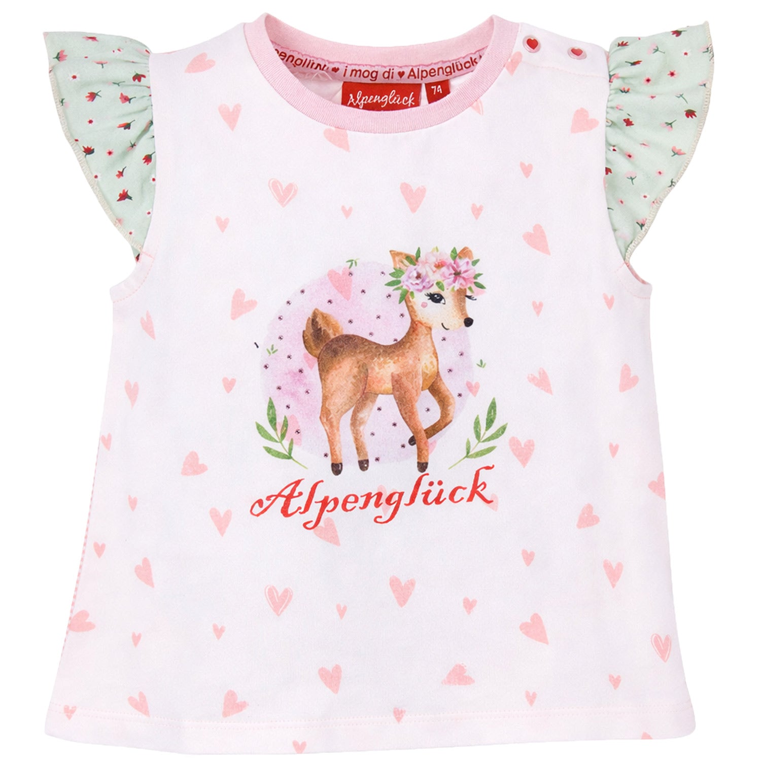 bondi-baby-m-dchen-t-shirt-bambi-86751-wei-rosa image 1