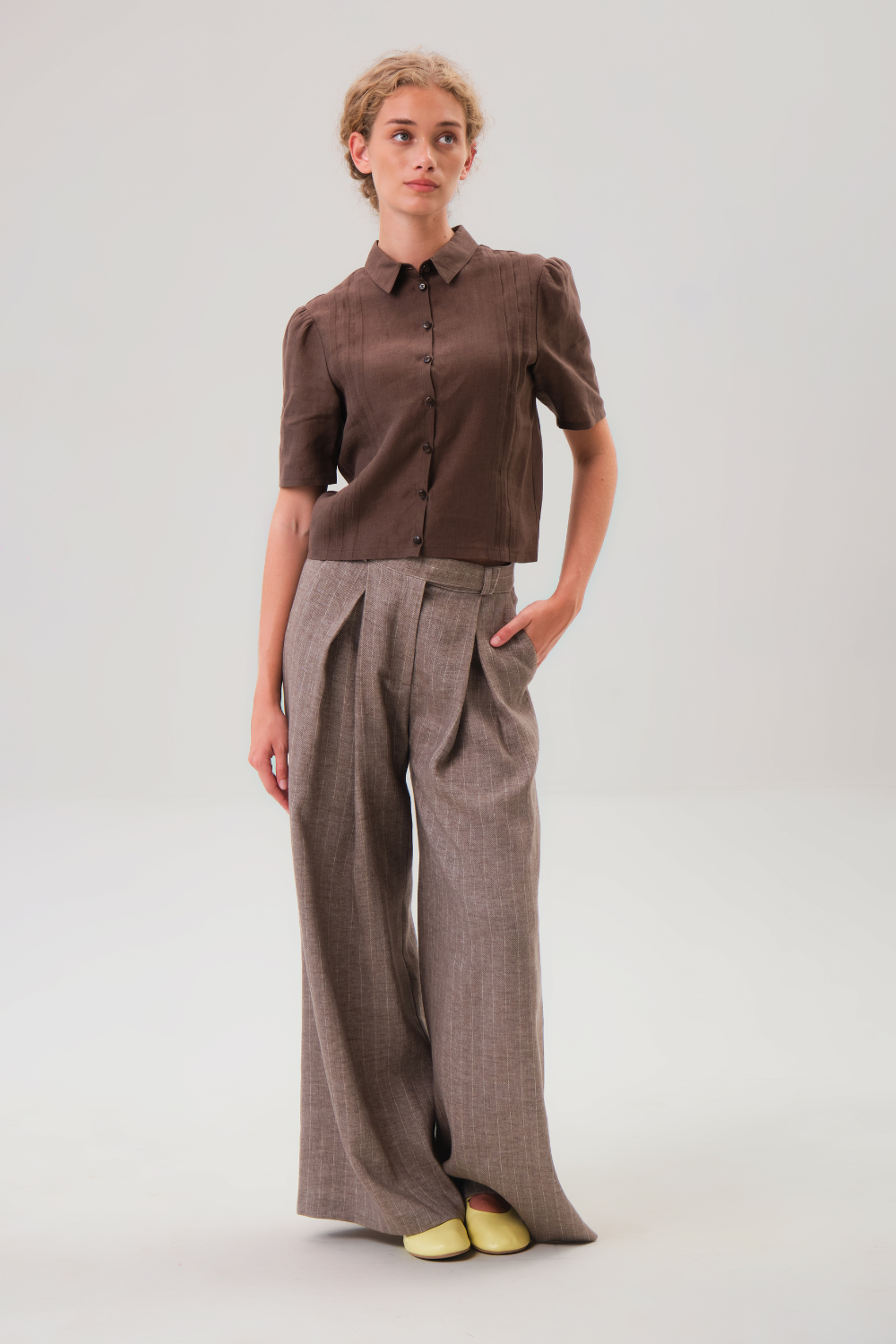 felicitas-hose-henrike-damen-leinen-stretch-nadelstreif image 1
