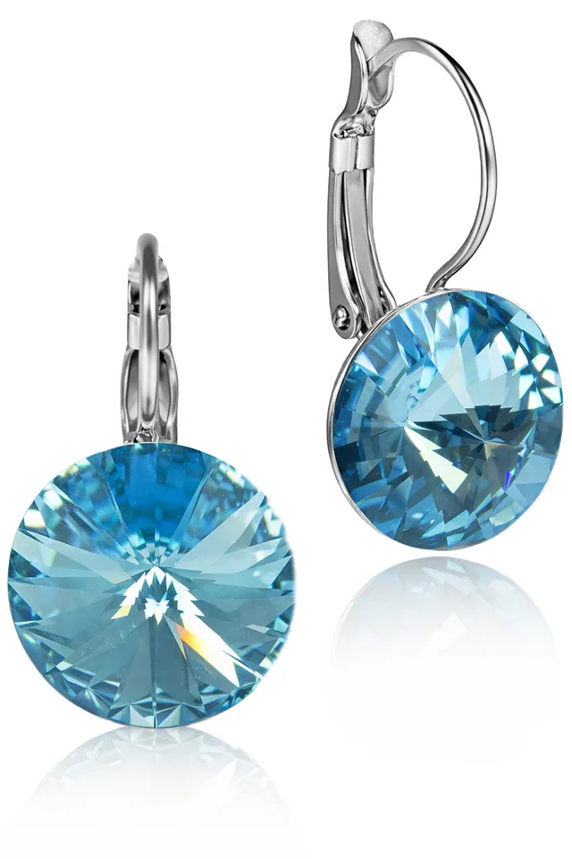 luisia-ohrringe-rivoli-12mm-mit-swarovski-kristallen-aqua image 1