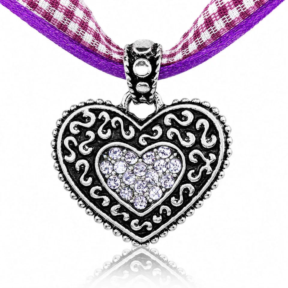 luisia-kinder-halskette-kariert-mit-herz-swarovski-kristalle-lavendel image 1