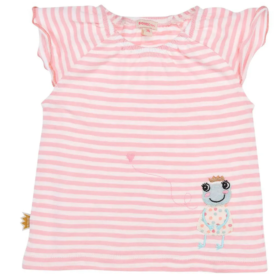 trachtenland-bondi-kinder-t-shirt-froschk-nig-86570-rosa-wei-kurzarm image 1