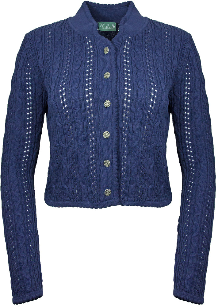 huber-damen-trachten-strickjacke-auri-mit-stehkragen-marine-blau image 1