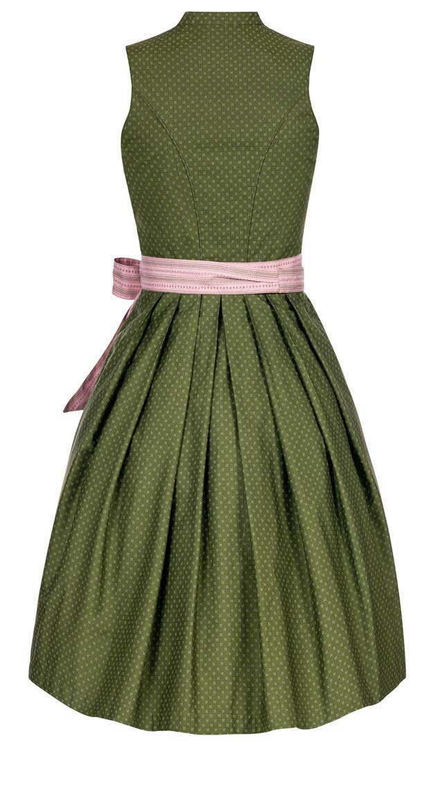 n-bler-dirndl-damen-rita-weinrot-rosa-60-cm-inkl-sch-rze-vintage-hochgeschlossen image 2