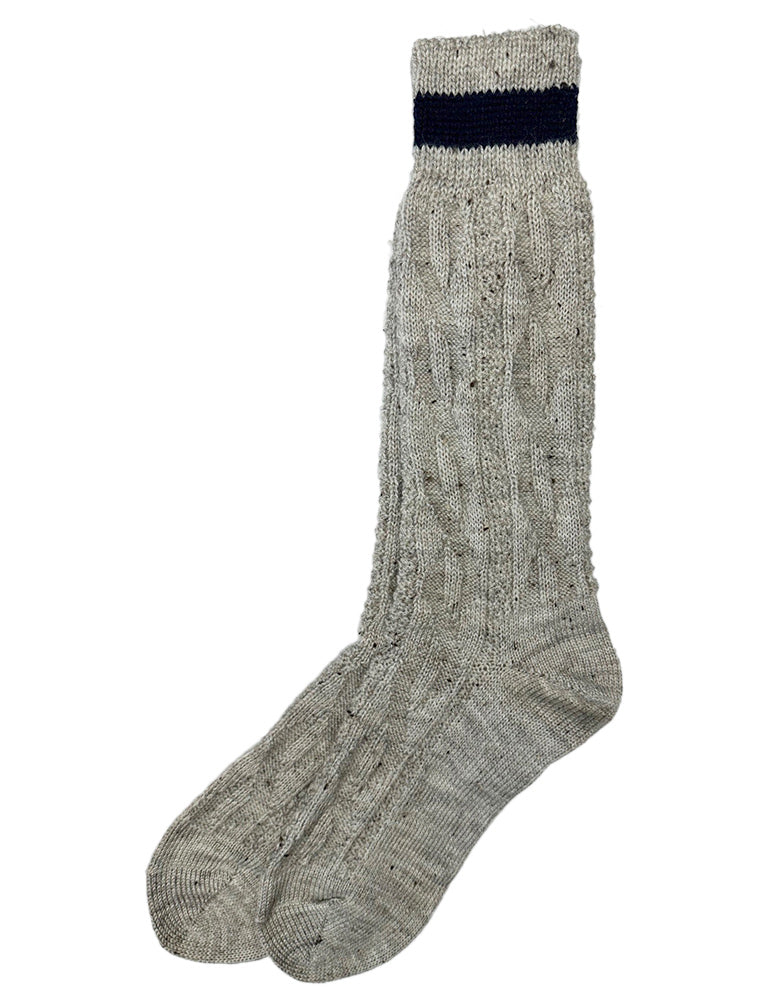 trachtenland-trachten-shopper-socken-mit-zopfmuster-nuss-marine image 1