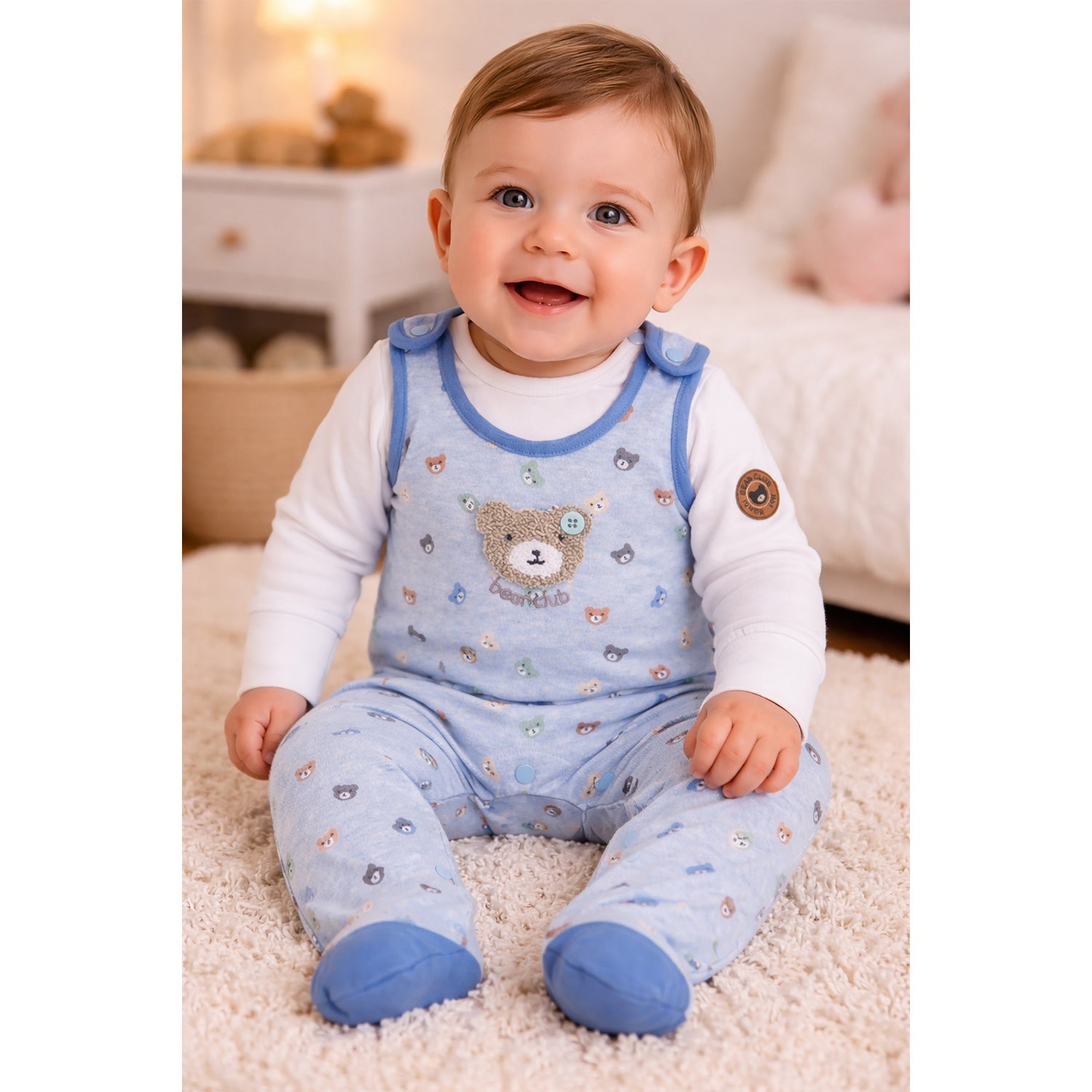 trachtenland-bondi-baby-strampler-bear-club-94033-2-tlg-blue-melange image 3