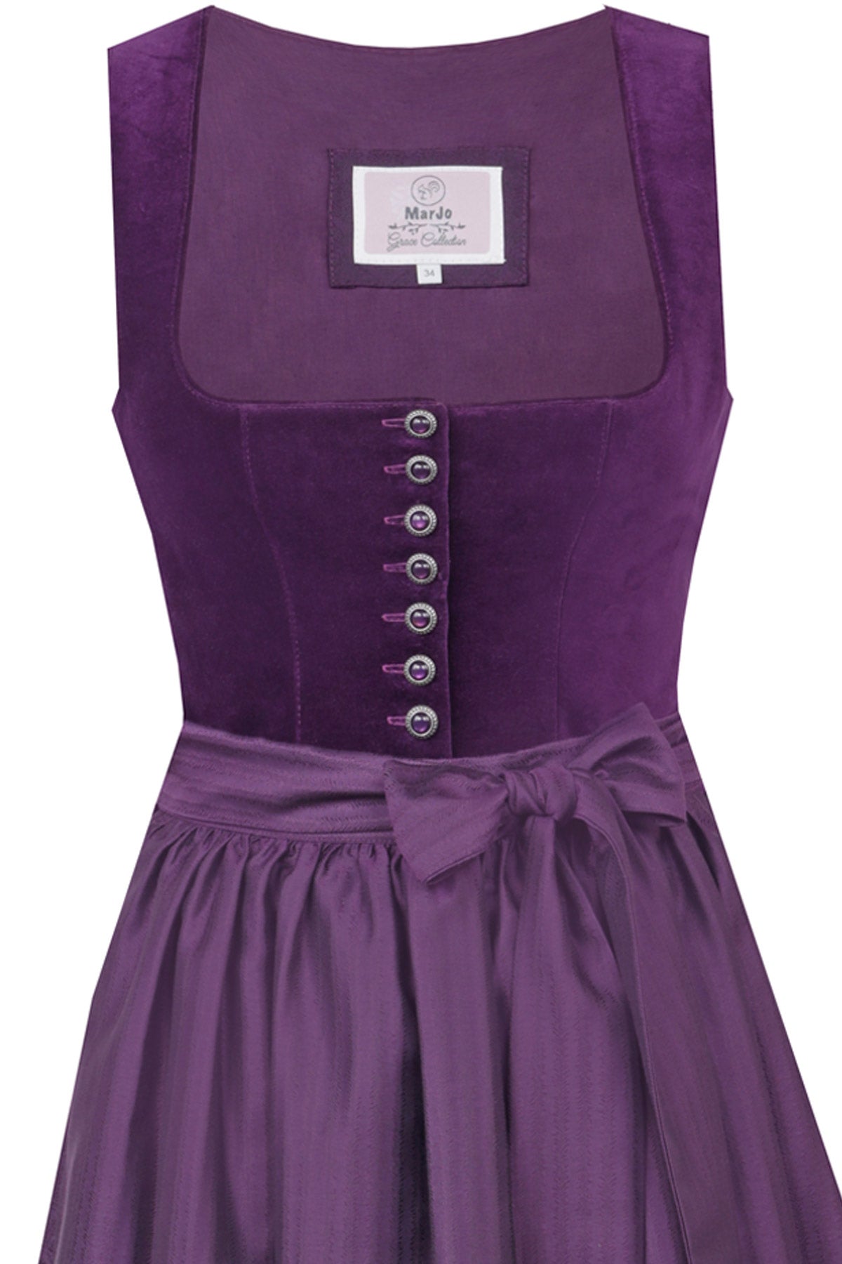 trachtenland-marjo-dirndl-nussdorf-70cm-brombeer-samtmieder image 2