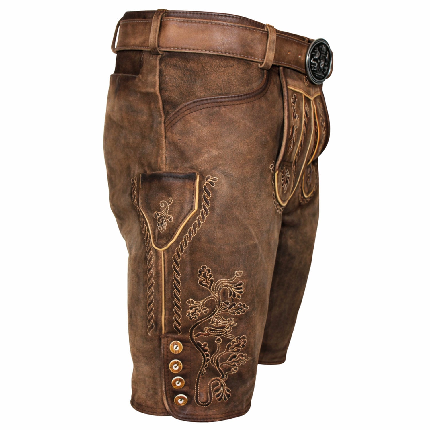maddox-kurze-herren-lederhose-horn-mit-g-rtel-antik-w-stein image 4