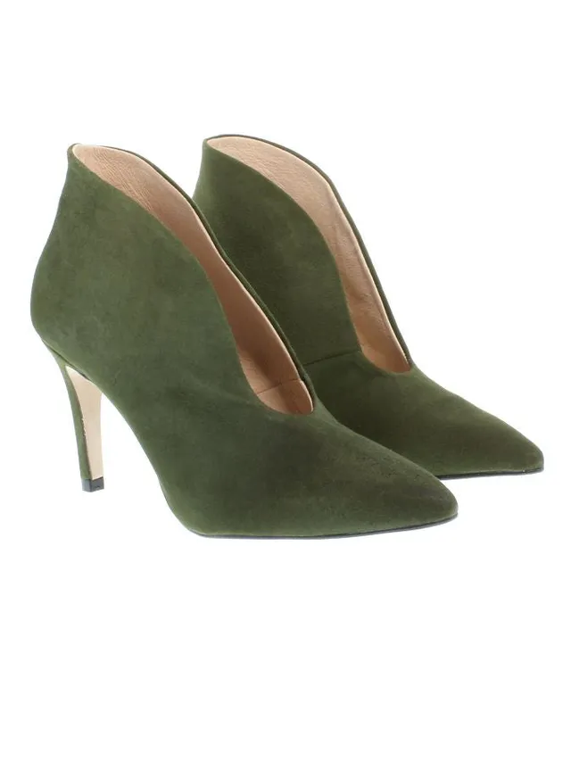 heimatgl-ck-pumps-julie-olive-highcut-stiletto-pumps-8-5-cm-aus-samtziegenleder image 1