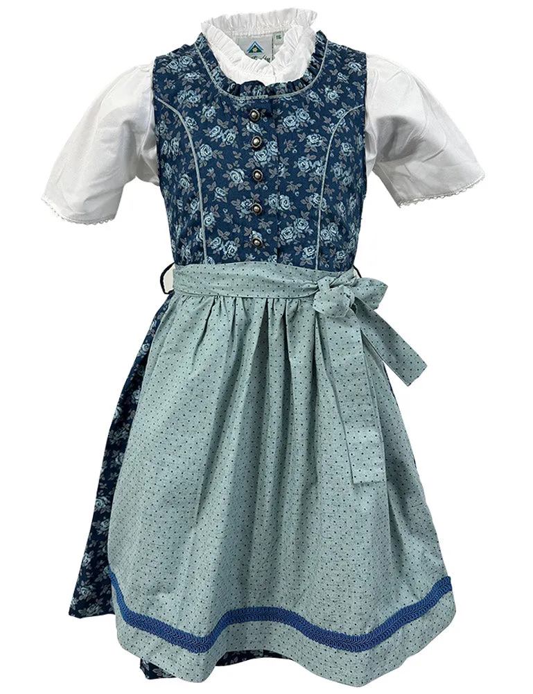 isar-trachten-kinder-dirndl-emma-3-tlg-mit-bluse-63112-blau image 1