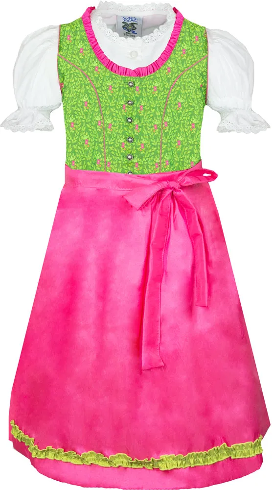 trachtenland-isar-trachten-kinder-dirndl-mandy-3-tlg-pink-gr-n image 1
