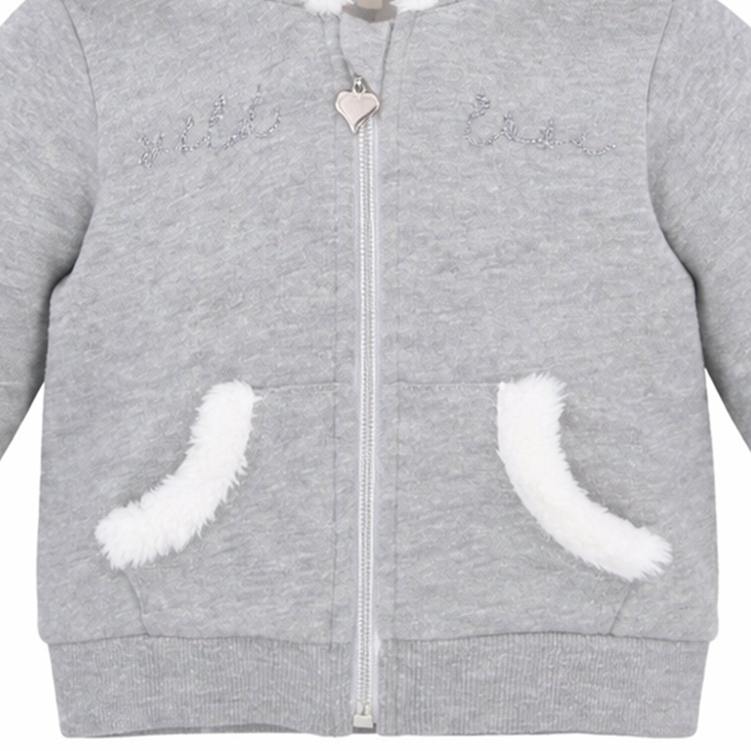 bondi-baby-m-dchen-kapuzenjacke-wild-love-86633-grey-melange image 6