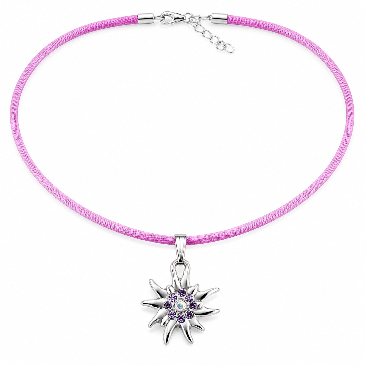 trachtenland-luisia-kinder-halskette-edelwei-mit-swarovski-kristallen-flieder image 3