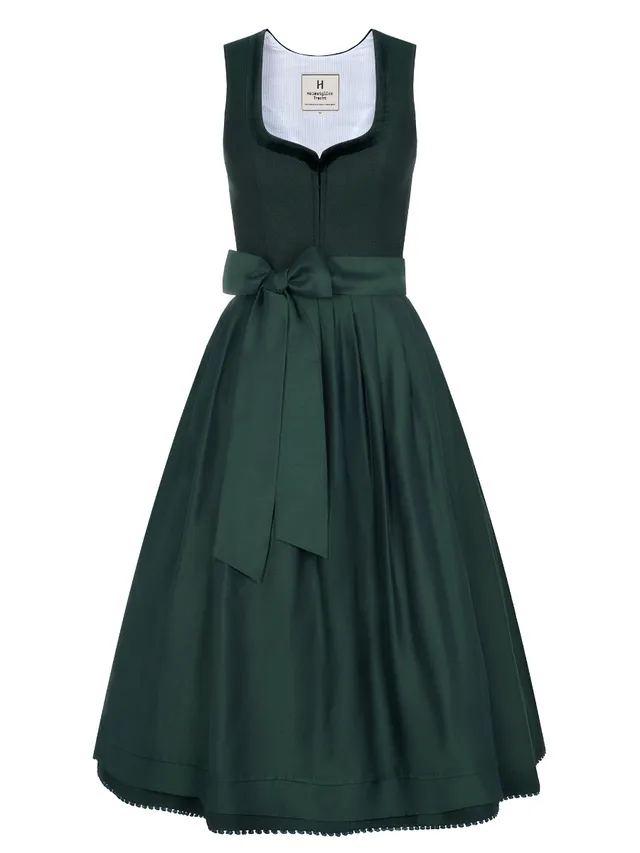 heimatgl-ck-dirndl-josephine-tanne-leinendirndl-mit-samtblende image 1