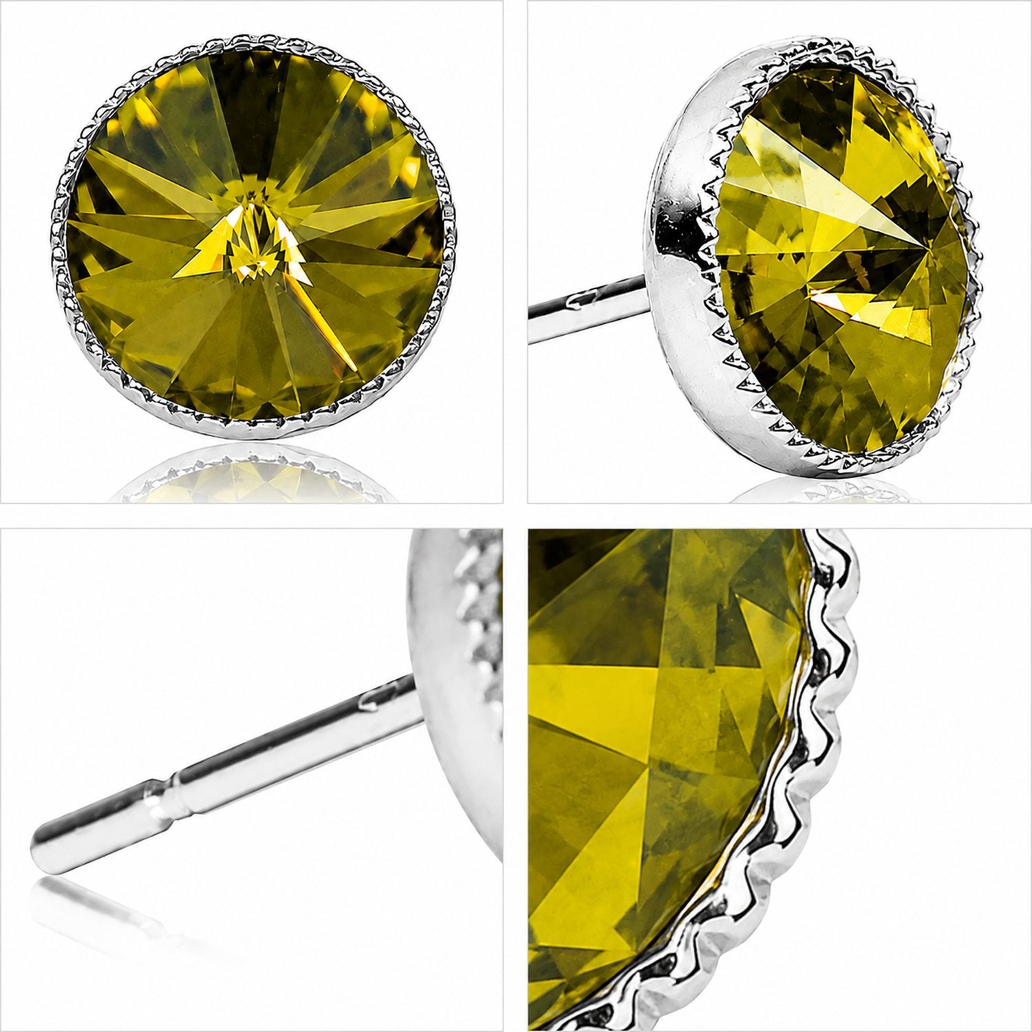 luisia-solit-r-ohrstecker-joy-mit-swarovski-kristallen-olivgr-n image 7