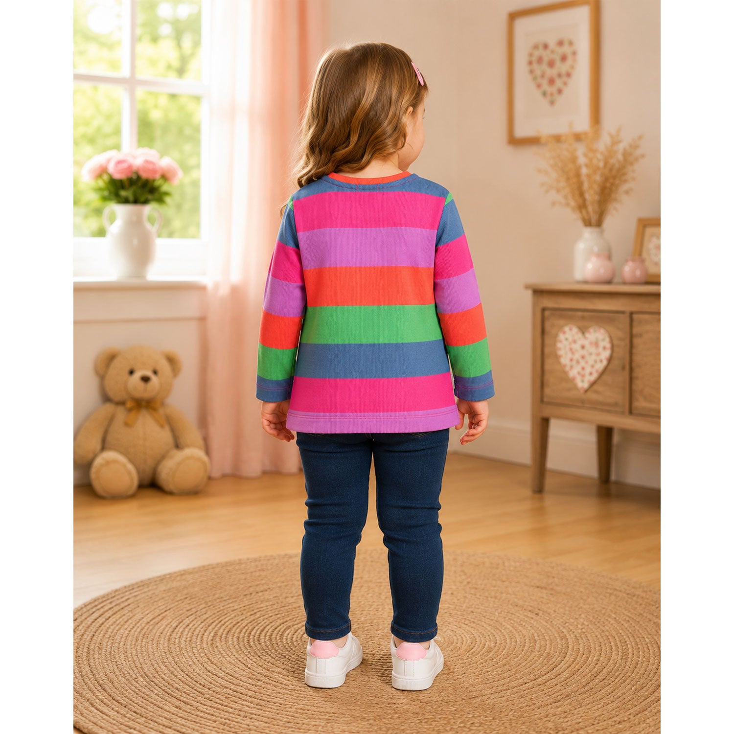 trachtenland-bondi-m-dchen-langarmshirt-be-mine-86966-stripe-pink-apricot image 4