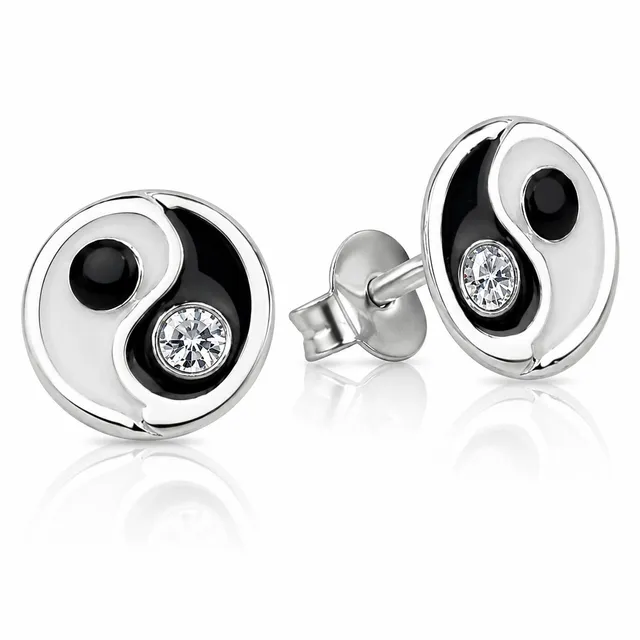 trachtenland-luisia-ohrstecker-yin-yang-mit-swarovski-kristall-925-silber image 1