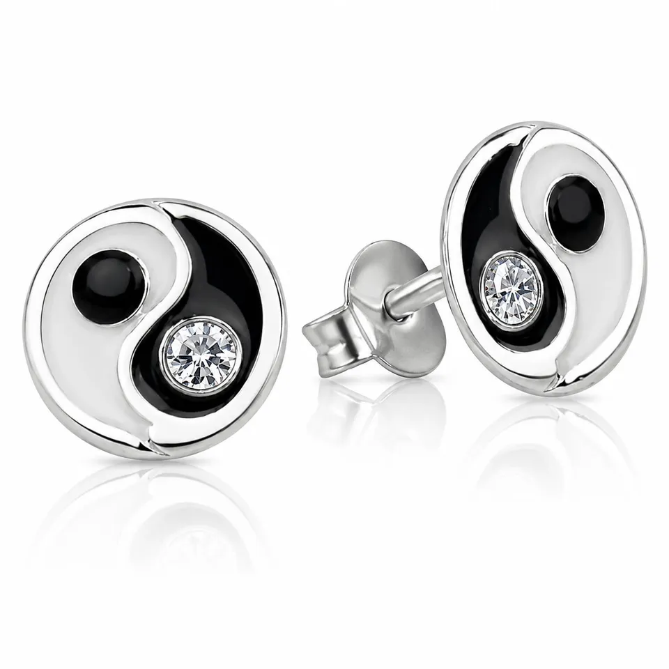 trachtenland-luisia-ohrstecker-yin-yang-mit-swarovski-kristall-925-silber image 1