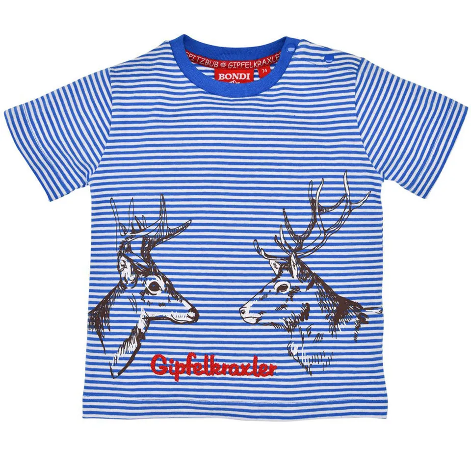 bondi-jungen-t-shirt-hirsche-91522-blau-wei-gestreift image 1