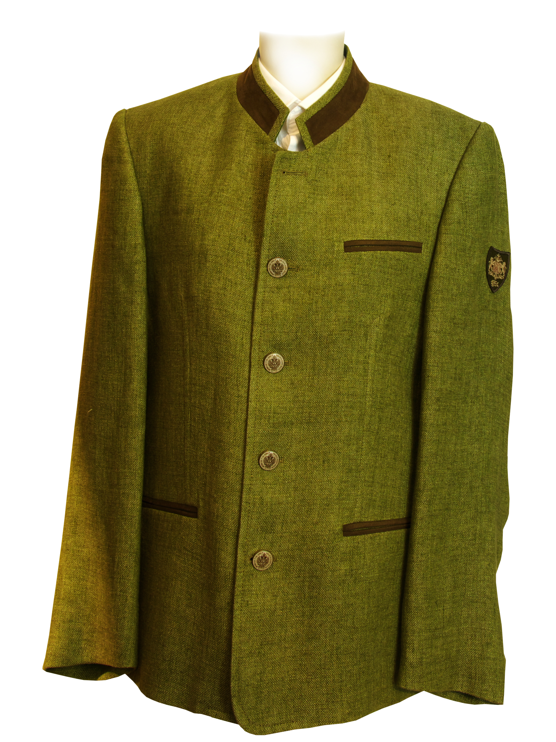 trachten-benkert-paolo-lederhose-gr-n-braun image 1